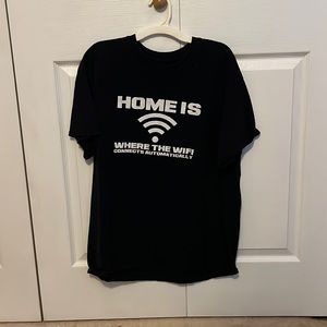 “Home is where the wifi connects automatically” T-Shirt